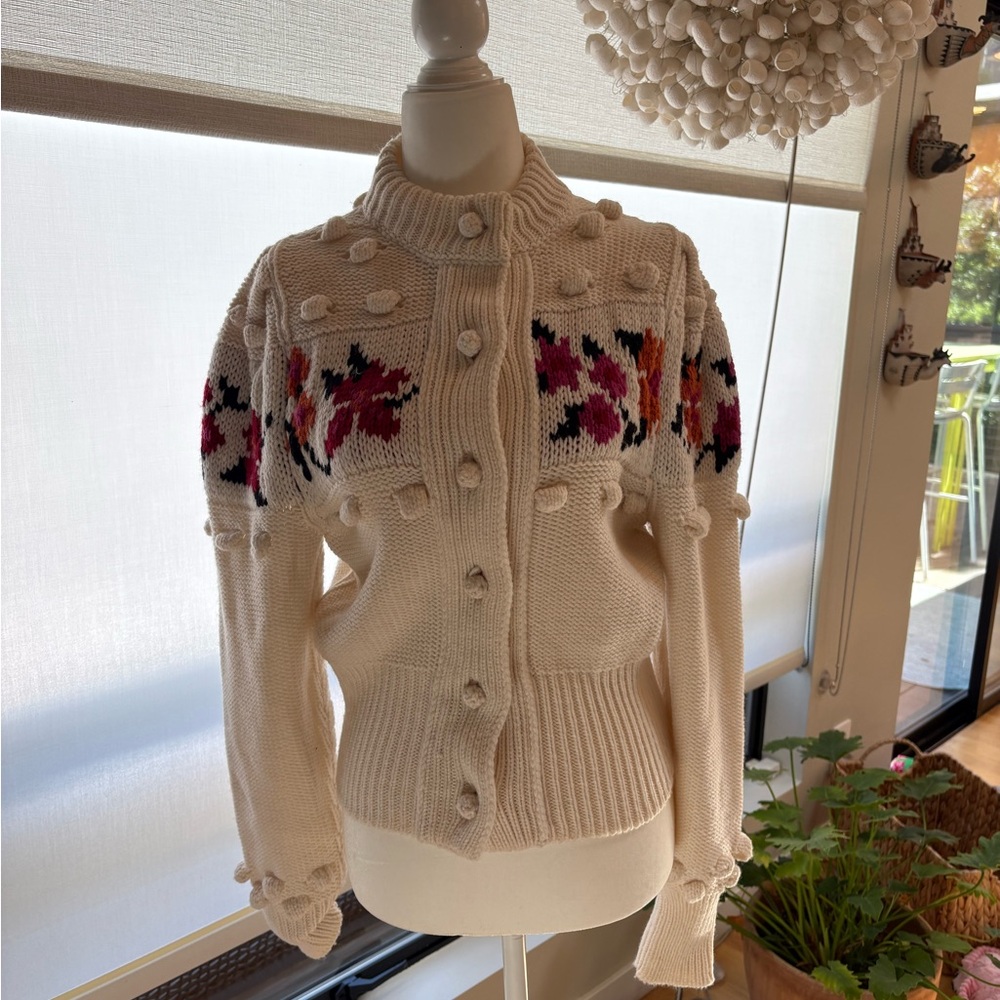 Hayley Menzies Cream Floral Cardigan - Picture 5 of 9
